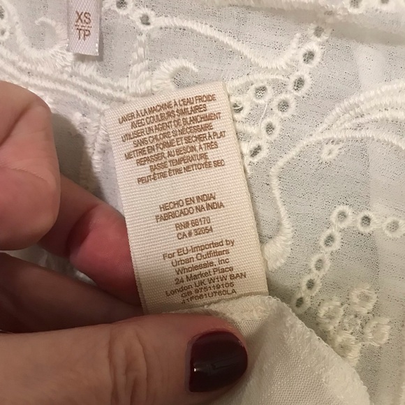 Free People Boho White Embroidered Blouse - Picture 6 of 6